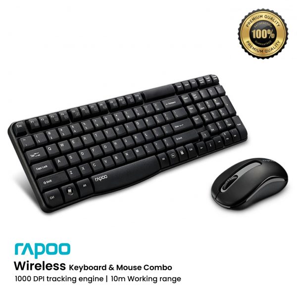 Rapoo X1800S Wireless Optical Mouse & Keyboard Combo - Image 3